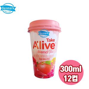 덴마크 테이크얼라이브 블렌드 300ml 자몽 히비스커스, 12개/유산균음료/비타민700mg