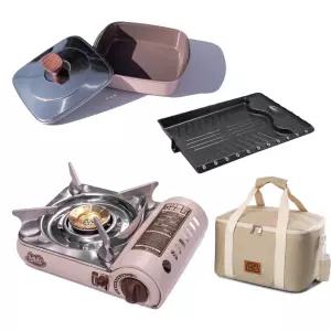 캡스톤 CS-250 캠핑세트 4종 / 부르스타 / 냄비 / 고기불판 / 보냉백