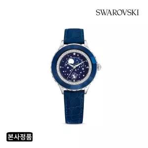 [스와로브스키/본사정품] Octea Moon 블루 레더 시계 5677494