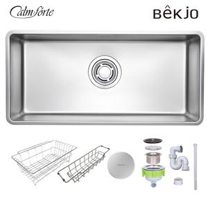 백조 깜뽀르테 960세트 스텐 사각 씽크볼 엠보코팅 주방 배수구 싱크대 씽크볼 교체