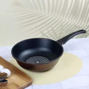 [퀸센스] 퍼펙트 궁중팬 가스레인지용 튀김냄비 추천 코팅 중식 웍 후라이팬 28cm