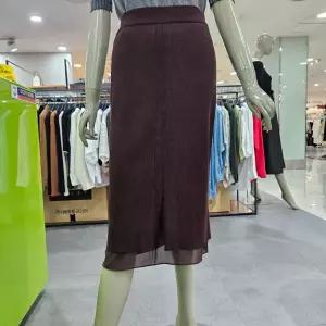 시슬리/애플아울렛/우븐 배색 H라인 니트 스커트 SAKS02341