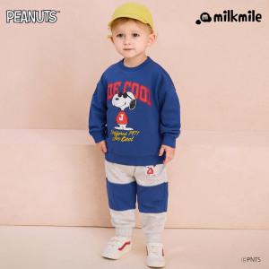 [밀크마일] [피너츠]스누피 컬러블럭상하복