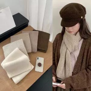 파노 심플 무지 니트 머플러 목도리 (5color)