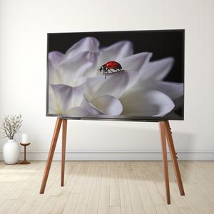 스토움 이젤리 TV스탠드 벽면밀착 이젤형 티비거치대 삼성 LG 75인치 이동식 다리