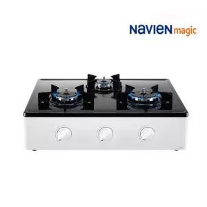 나비엔매직 에코 가스레인지 GRF-6003 안전한 가정용 가스렌지 3구 화이트