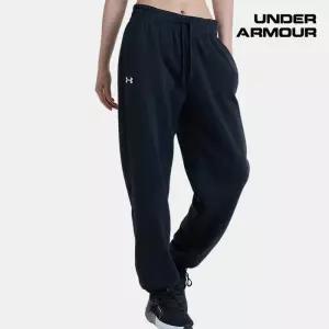 [롯데백화점]언더아머 여성 UA 라이벌 플리스 오버사이즈 조거 팬츠 1379440-001