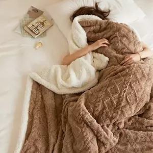 [할인바이할인]아가일 꽈배기패턴 극세사 양털 양면 담요 대형(100x150) 컬러5종