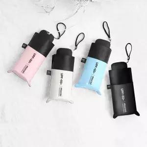 뮤카이 양우산 초경량 자외선 차단 암막 휴대용 접이식 미니 5단 양산 우산