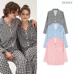 도씨 실크핏 멜로우 긴팔 커플 잠옷 세트