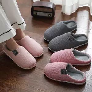 여성 털슬리퍼 겨울 보온 남녀공용 거실 사무실 병원 실내화