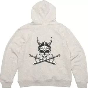 [하프클럽/]기모후드티 뒷면 해골전사 바이킹 디자인옷