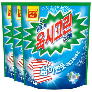 옥시크린 배니시 1kgx3팩 옷 얼룩제거 리필 의류 빨래표백제 산소계표백제 세제
