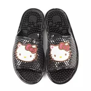 산리오 헬로키티 화사 지압 슬리퍼(블랙) 실내화