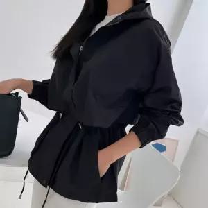 여성 아노락 봄자켓 허리스트링 날개 캐주얼 점퍼