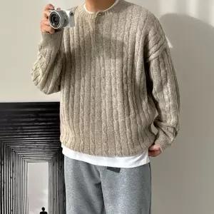 [모노폴로지]남자케이블니트 남성꽈배기니트 두꺼운니트