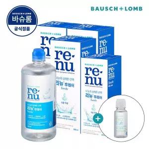[바슈롬] 리뉴 후레쉬 500ml x 3개 + 후레쉬 355ml x 1개 바이오트루 60ml 증정 소프트 렌즈 세척