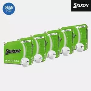 5더즌 60알 던롭코리아 정품 스릭슨 소프트 필 14 골프볼 남여공용  화이트  2피스
