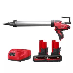 밀워키 충전 소세지 실리콘건 12V 5.0Ah 고출력 배터리 2개 세트