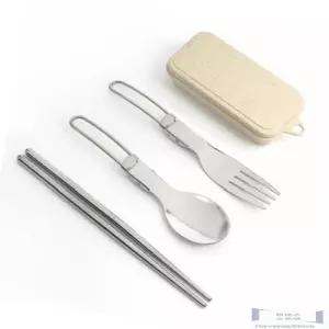 수저 포크 세트 아이보리 백패킹 캠핑