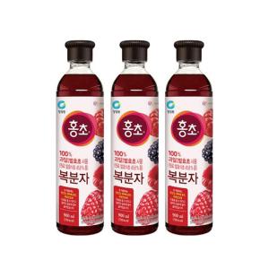 청정원 홍초 복분자 900ml, 3개