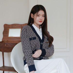 [르포엠]하운드투스 버튼 니트 가디건