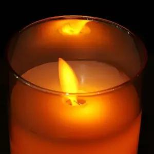 LED 캔들 무드등 10cm 브라운 집들이선물 감성 침실 (WFHK5UC)