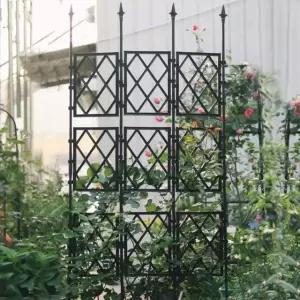 3칸 플랜트 180cm 식물 파티션 A정원 지지대 블랙 (WFHJKIK)