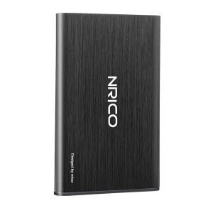 NRICO 울트라 슬림 500GB 휴대용 외장 하드 드라이브 USB3.0 HDD 스토리지, PC, 데스크탑, 노트북, Mac, PS4, Xbox One(블랙, 500, GB) 호환