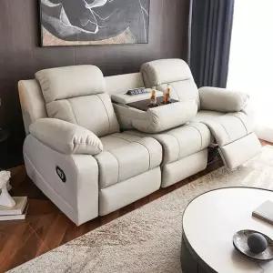 리클라이너 소가죽 소파 3인용 (WFHJMFI)