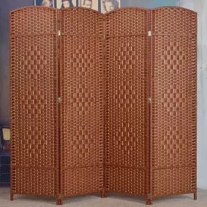 구텐 파티션 180cmx200cm 4단 브라운 라탄 (WFHJLOF)