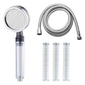 닥터워터 필터 샤워헤드  메탈호스 2m  리필 3p 세트 1개 블랙샤워헤드