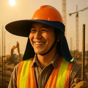 안전모 햇빛 가리개 썬캡 자외선차단 모자 건설 현장 여름 공사장 신호수 작업모 차양막 뒷목가리개 그늘막