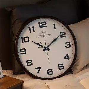 국산 플라이토 에쉬우드 원형 무소음 벽시계 40cm