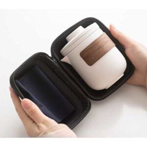 여행용 다기세트 캠핑 다도세트 녹차 야외 다구 차다기세트 공부차 1인 차판 슬로우공방