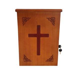 기부함 레트로 교회 성당 뽑기함 교회용품 박스 상품 장치 우드 십자가 클립 단일상품