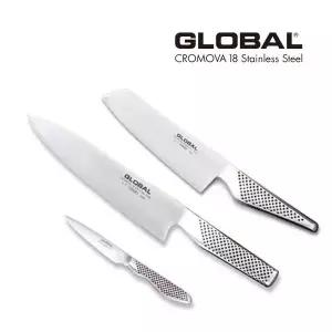 [정품] 글로벌나이프 G-2538 3종 세트 G-2 & GS-5 & GS-38 주방칼 평생 AS