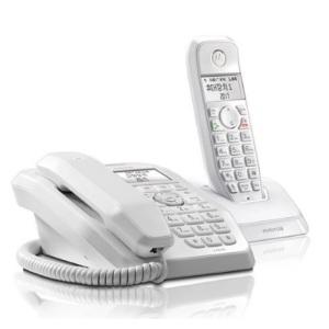 모토로라 디지털 자동응답기능 스피커폰 발신자 번호표시 유무선 전화기_화이트