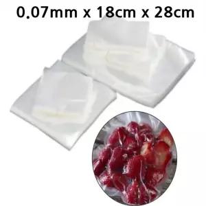 진공비닐봉투 0.07mm x 18cm x 28cm 100장/압축파우치/진공팩/압축비닐/진공비닐/진공비닐팩/음식진공팩