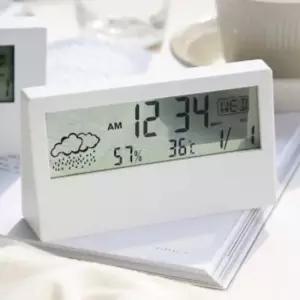 하루일상디지털온습도탁상시계 화이트)알람시계 온도습도시계 온습도알람시계