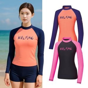 콜핑 여성 자외선차단 흡습속건 래쉬가드 상의 티셔츠 1842TK738W