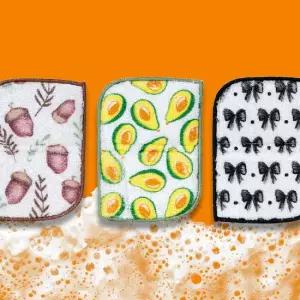 루오 폴딩 대나무 수세미 3P 세트 기름기 제거 특화 양면구조