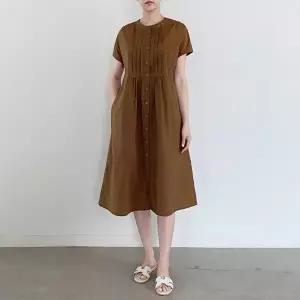 [브이와이][VY] 여자 여름 모던 반팔 롱원피스_OP19308_17338970_588847