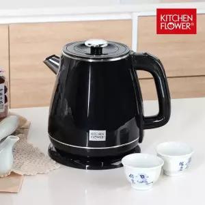 키친플라워 1.8L 이중단열 더블 블랙 전기포트 주전자 KEK-1825