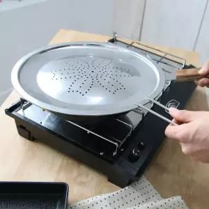 후라이팬 멀티 커버 (고급) 덮개 뚜껑 기름튀김방지 주방 스텐 다용도 냄비