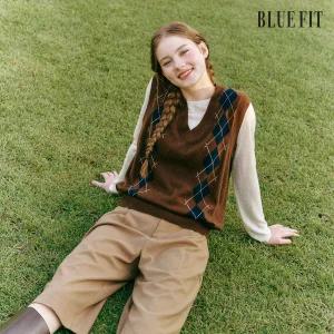 [25FW최신상] 블루핏 아가일 니트 베스트