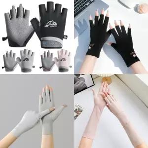 봄 여름 가을 여성 자외선차단장갑 땡땡이 다섯손가락오픈 반 운전장갑 15종