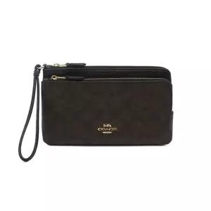 코치 시그니처 PVC 더블 지퍼 월렛 C5576 IMAA8