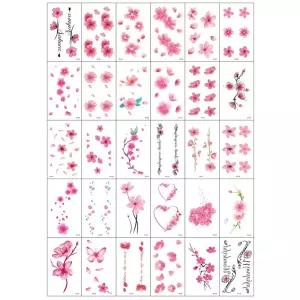 벚꽃 피안화 지워지는 꽃 타투스티커 문신 헤나/스티커문신/방수문신타투스티커/해나/바캉스타투스티커