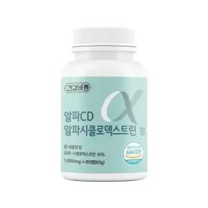 건온연 건강바름 알파CD 알파시클로덱스트린 정 1000mg x 60정 부모님 직장인 중년 탕비실 선물 60정
